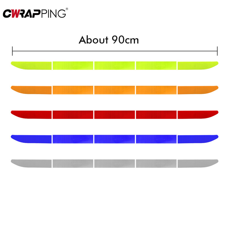 Светлоотразителен стикер за кола 90 см Светлоотразителна предупредителна предпазна лента против сблъсък Нощно предупреждение Светлоотразителен стикер за автомобилен багажник
