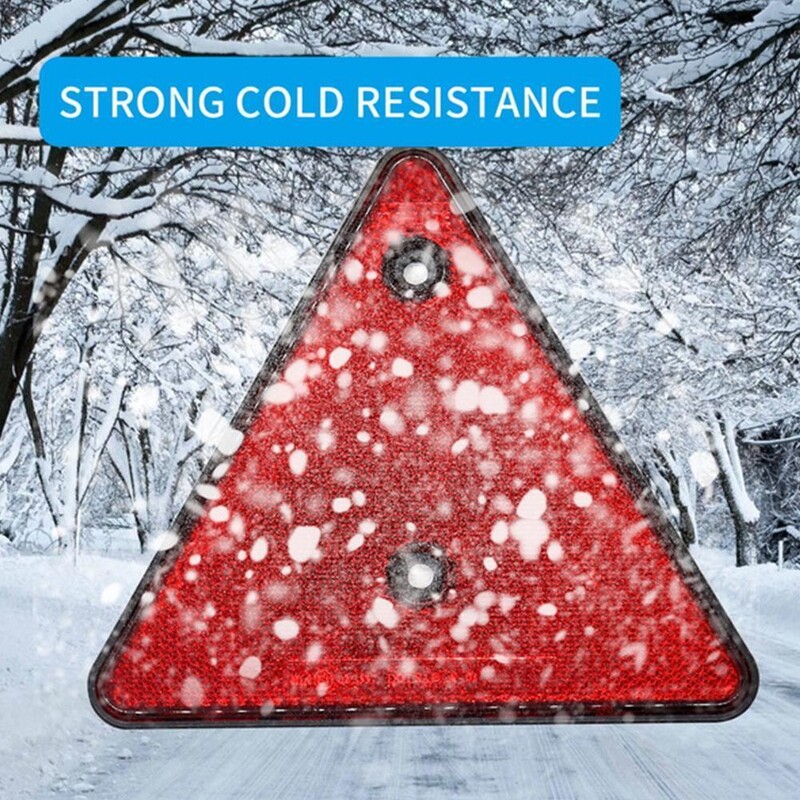 Punased kolmnurga helkurid Tagumised helkurid Ohutushoiatus haagise jalgrataste mootorrataste veoautode autode tarvikute jaoks