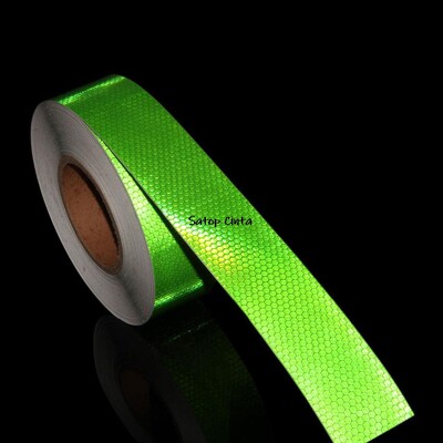 5cmx10m valge punane sinine kollane roheline helkurkleebis Auto ohutusmärk Stiilkaunistus Isekleepuv hoiatuslint Tarvikud