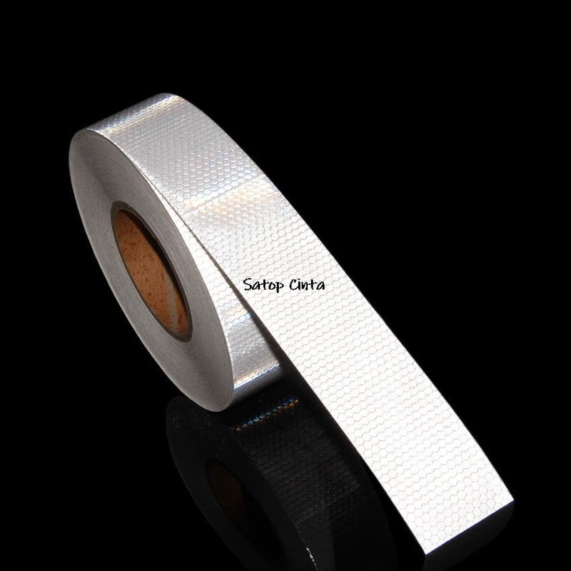 5cmx10m valge punane sinine kollane roheline helkurkleebis Auto ohutusmärk Stiilkaunistus Isekleepuv hoiatuslint Tarvikud