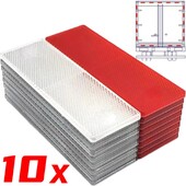 Veoauto haagise ristkülik plastist helkur Helkurteip Liim Auto Ohutus Öine hoiatusplaadi kleebised Autotarvikud