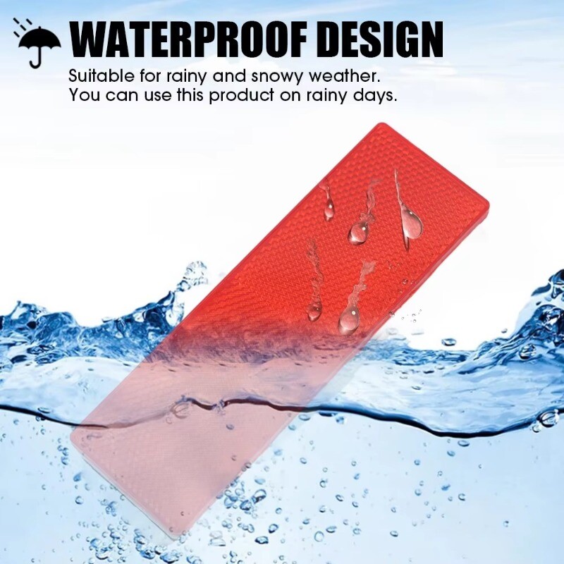 Veoauto haagise ristkülik plastist helkur Helkurteip Liim Auto Ohutus Öine hoiatusplaadi kleebised Autotarvikud