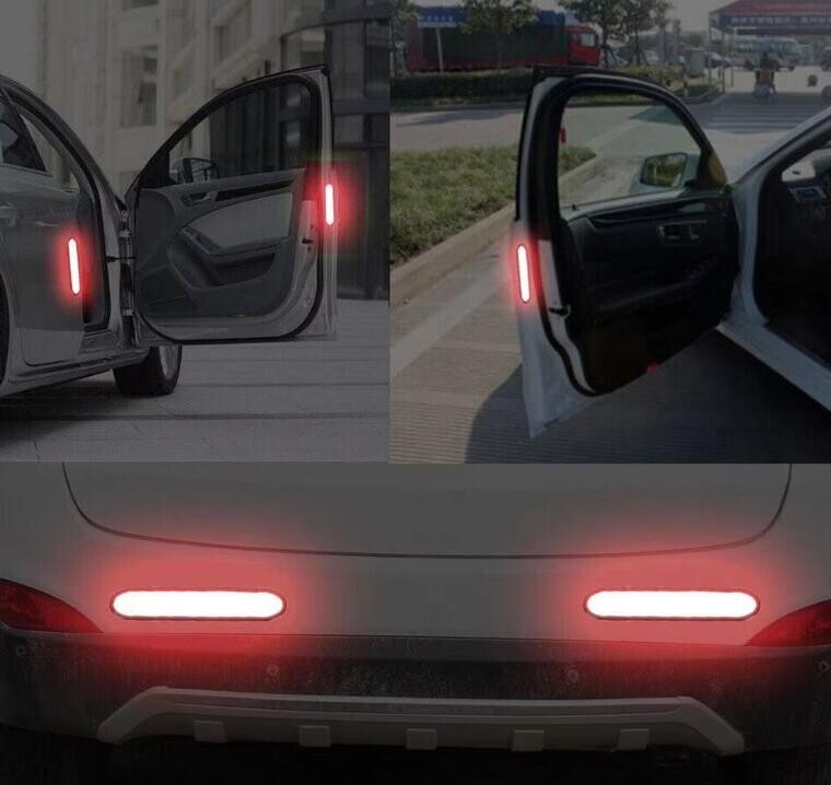 Reflektirajuća naljepnica za vrata automobila Sigurnosno otvaranje, upozorenje, reflektorska traka, naljepnica, oprema za automobile, unutarnja reflektorska naljepnica