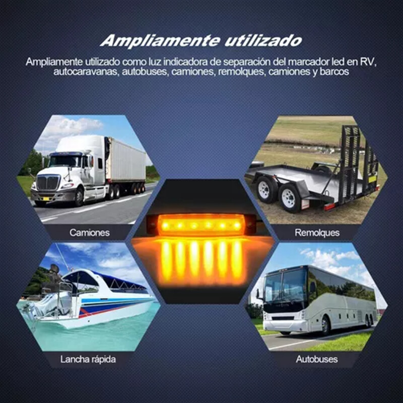 10/2PCS 12V-24V Led страничен маркер Автомобилни светлини Предни задни за камиони Кабина RV Ремарке Кехлибарено/червено/бяло/зелено/синьо