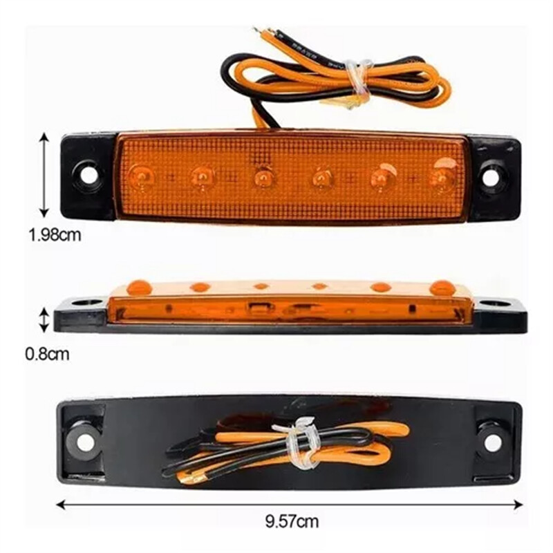 10/2PCS 12V-24V Led страничен маркер Автомобилни светлини Предни задни за камиони Кабина RV Ремарке Кехлибарено/червено/бяло/зелено/синьо