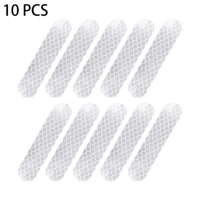 10PCS Kaciga Sigurnosno upozorenje Reflektirajuće naljepnice Vodootporna reflektorska traka visoke vidljivosti za noćnu vožnju automobila za hodanje