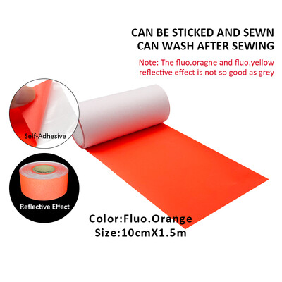 Roadstari helkurkleebis Fluorestseeruv oranž isekleepuv hoiatuslint DIY lõikepulk riietel Autokleebised ohutusmärk