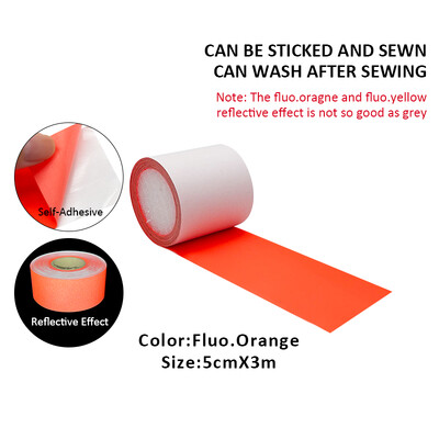 Roadstari helkurkleebis Fluorestseeruv oranž isekleepuv hoiatuslint DIY lõikepulk riietel Autokleebised ohutusmärk