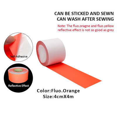 Roadstari helkurkleebis Fluorestseeruv oranž isekleepuv hoiatuslint DIY lõikepulk riietel Autokleebised ohutusmärk