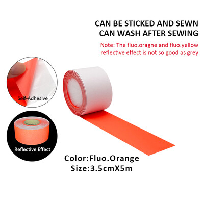 Roadstari helkurkleebis Fluorestseeruv oranž isekleepuv hoiatuslint DIY lõikepulk riietel Autokleebised ohutusmärk