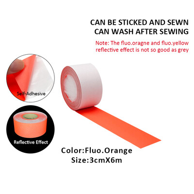 Roadstari helkurkleebis Fluorestseeruv oranž isekleepuv hoiatuslint DIY lõikepulk riietel Autokleebised ohutusmärk