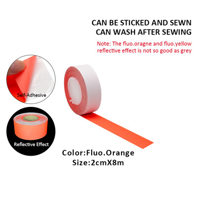 Roadstari helkurkleebis Fluorestseeruv oranž isekleepuv hoiatuslint DIY lõikepulk riietel Autokleebised ohutusmärk