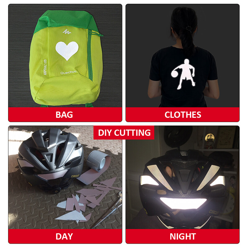 Roadstari helkurkleebis Fluorestseeruv oranž isekleepuv hoiatuslint DIY lõikepulk riietel Autokleebised ohutusmärk