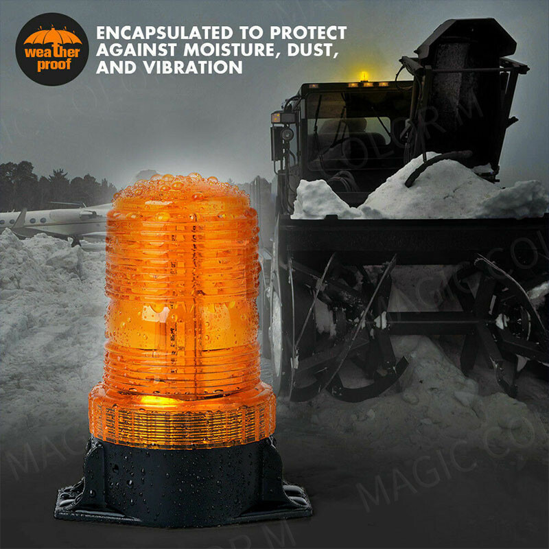 12-24V 48V 60V 80V 30 LED bljeskalica za hitno upozorenje velike snage Bljeskalica za viličar Školski autobus Jantarno plava crvena