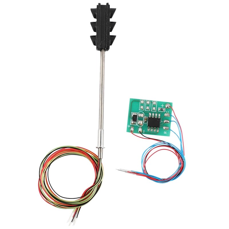 4X 3 цветни светофарни сигнали Ho Oo Умален модел 6Led за Направи си сам пясъчна маса Пресичане на улично строителство Железопътна линия Две страни