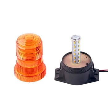 1Pcs 30LED 5730 LED αυτοκινήτου που αναβοσβήνει Amber Beacon Ευέλικτο προειδοποιητικό φως 12V-36V για σκάφος SUV τρακτέρ