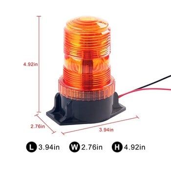 1Pcs 30LED 5730 LED αυτοκινήτου που αναβοσβήνει Amber Beacon Ευέλικτο προειδοποιητικό φως 12V-36V για σκάφος SUV τρακτέρ