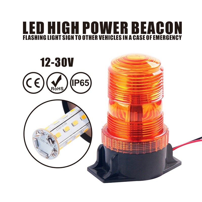 1Pcs 30LED 5730 Auto LED trepćuće žuto svjetlo Fleksibilno svjetlo upozorenja 12V-36V za traktor SUV čamac