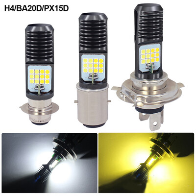 24 LED fény Super Bright Light lámpa Moto DRL Biztonsági közlekedési lámpa Motorkerékpár fényszóró Motorkerékpár robogó H4 BA20D PX15D