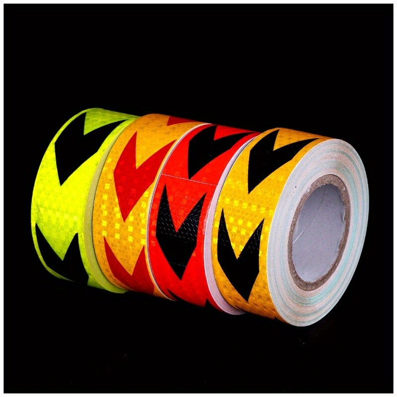 Strelica žuto crna reflektirajuća sigurnosna traka 1,97 inča X 118,11 inča reflektirajuća traka Naljepnice za stil automobila Samoljepljive