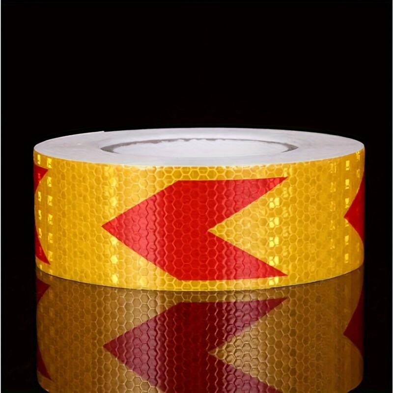 Strelica žuto crna reflektirajuća sigurnosna traka 1,97 inča X 118,11 inča reflektirajuća traka Naljepnice za stil automobila Samoljepljive