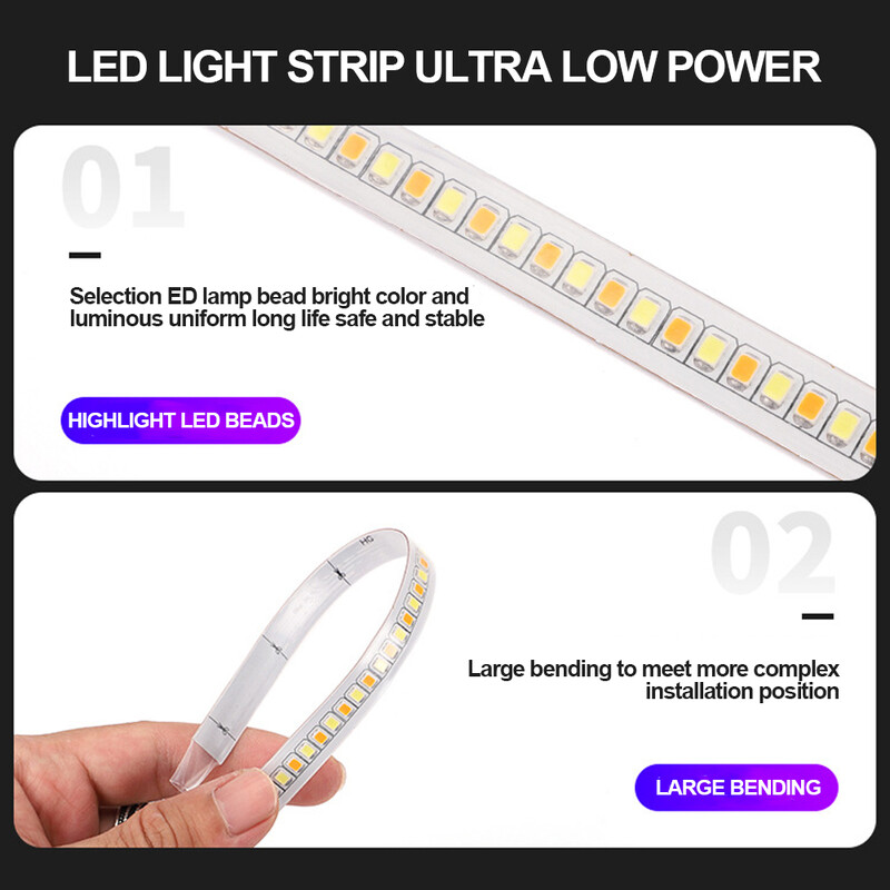 LED automobilio galinio vaizdo veidrodėlio įspėjamoji indikacinė lemputė DRL Streamer automatinė priekinių žibintų juosta posūkio signalas tekančios šviesos šaltinis dienos šviesa 12V