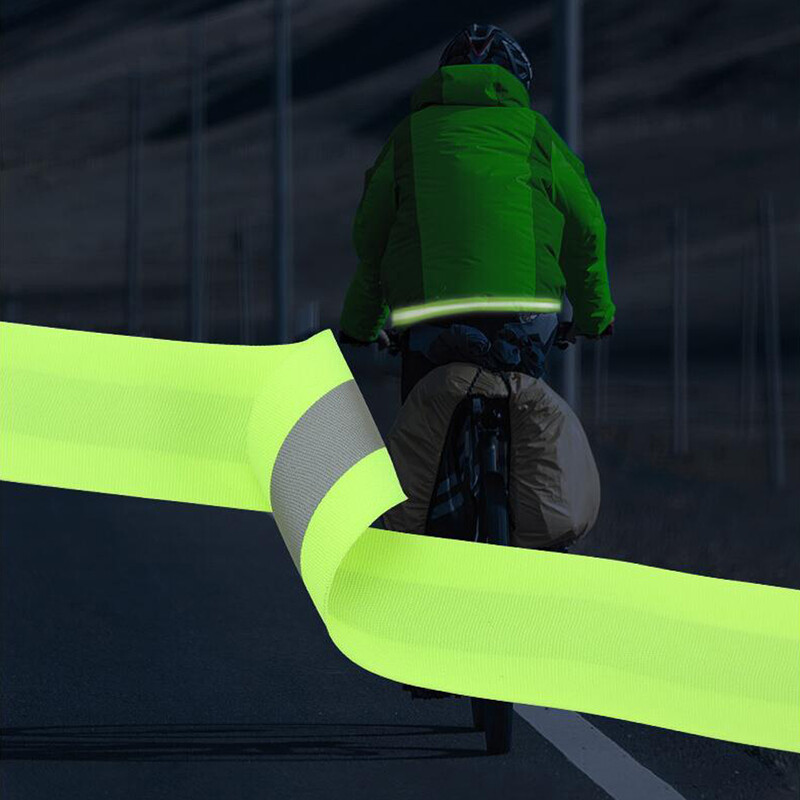 Šviesą atspindinčios juostelės Audinys Šviesą atspindintis audinys siuvimo juosta, 5 cm pločio atspindžio įspėjamoji juostelė medžiaga