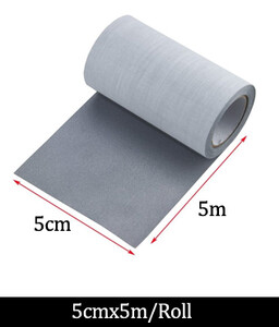 Plotis 5 cm Sidabrinis šviesą atspindintis audinys, įspėjimas apie saugą Eismą atspindinčios juostos siuvimas drabužių liemenių krepšiui