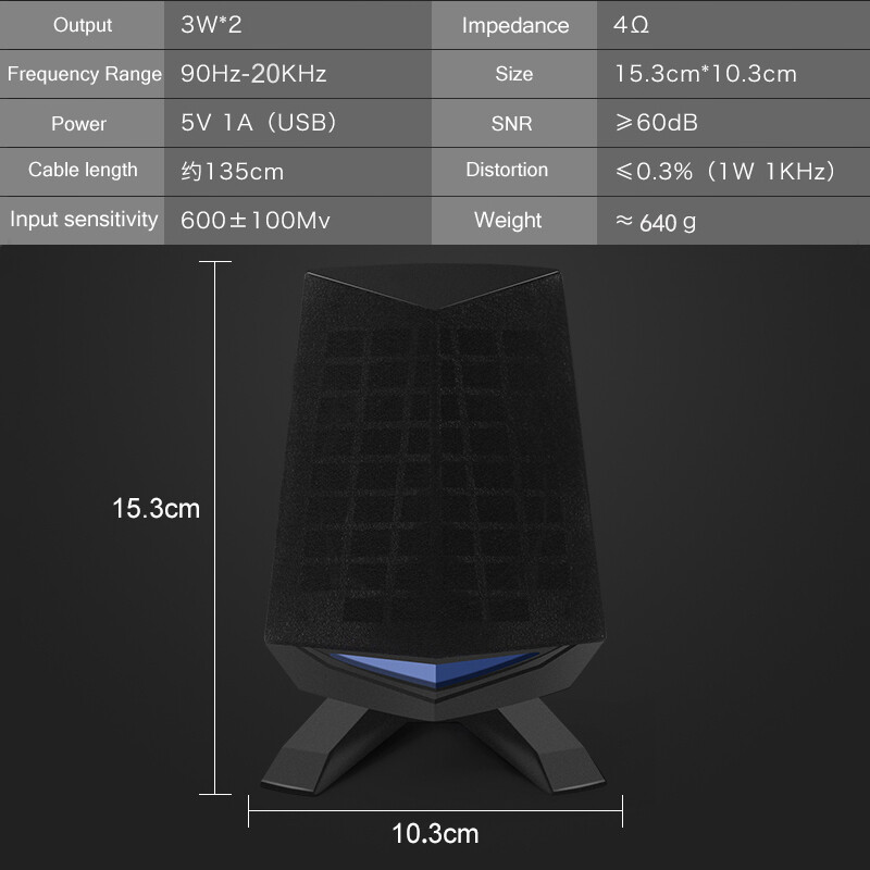 1 pereche Difuzoare computer cu fir USB AUX întărire bas Difuzor PC pentru laptop telefon desktop 6W 64mm claxon audio difuzor