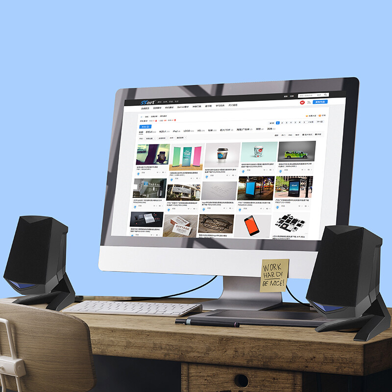 1 pereche Difuzoare computer cu fir USB AUX întărire bas Difuzor PC pentru laptop telefon desktop 6W 64mm claxon audio difuzor