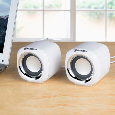 1 paar juhtmega arvutikõlareid USB AUX bassi tugevdusega minikõlar sülearvuti lauatelefonile 6 W audio multimeedia kõlar