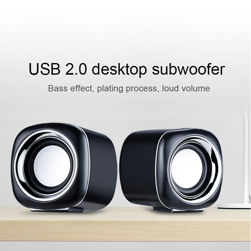 1 paar juhtmega arvutikõlareid USB AUX bassi tugevdusega minikõlar sülearvuti lauatelefonile 6 W audio multimeedia kõlar