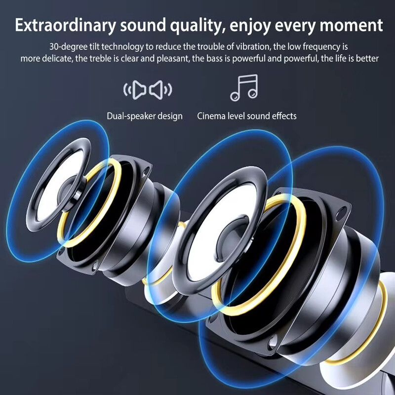 Звукова лента Bluetooth USB кабелни високоговорители Лента Стерео високоговорител За проектор Компютър Лаптоп Телефон Компютър 3,5 мм Aux високоговорител