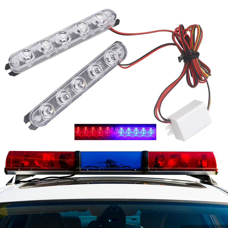 2Pcs Strobe Police Light 5/6 LED Автомобил Камион Мотоциклет Мигаща Аварийна Предупреждение Задна Задна Спирачка Стоп Led Светлини Лампа