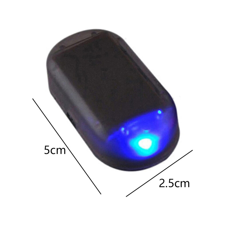 Päikeseenergial töötava auto võltsturvavalgusti simuleeritud näivhäire juhtmevaba vargusvastane hoiatuslamp LED vilguv imitatsioonilamp