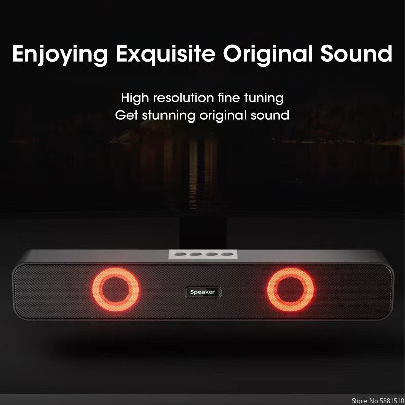 TV PC Bluetooth zvučnik 4D Stereo Bas Glazba Subwoofer Kućno kino Zvučna kutija Računalo Bežični Soundbar Telefon Gaming Akustika