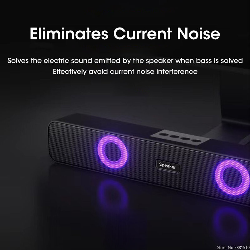 TV PC Bluetooth zvučnik 4D Stereo Bas Glazba Subwoofer Kućno kino Zvučna kutija Računalo Bežični Soundbar Telefon Gaming Akustika