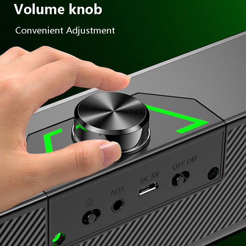 Multimedijski Bluetooth zvučnik Bluetooth 5.0 Struktura 4 zvučnika Stolno računalo Kompaktni Bluetooth zvučnik Sat Zaslon RGB svjetlosni efekt