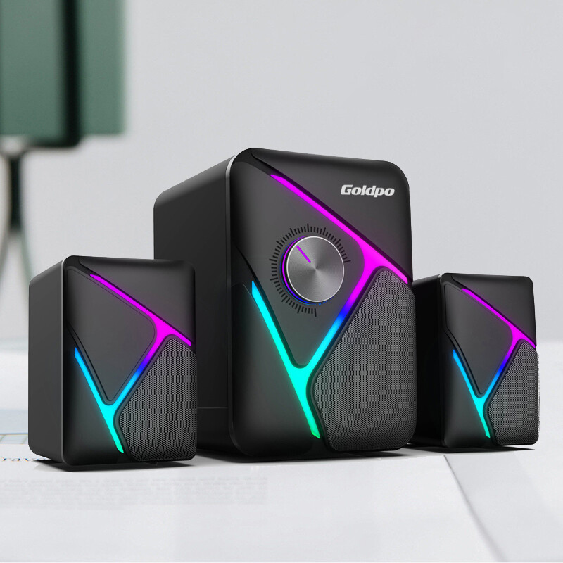 Goldpo D26 aux 3,5 mm stereo surround glazba RGB zvučnici zvučna traka za računalo 2.0 PC kućno prijenosno računalo TV zvučnici