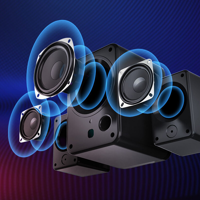 Goldpo D26 aux 3,5 mm stereo surround glazba RGB zvučnici zvučna traka za računalo 2.0 PC kućno prijenosno računalo TV zvučnici