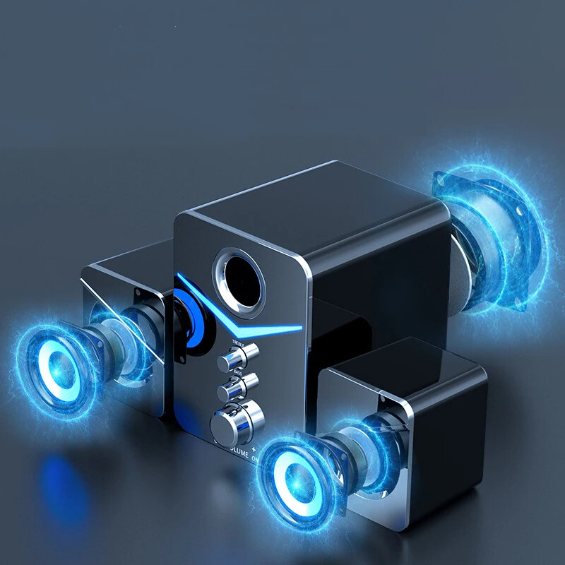 „Bluetooth“ garso namų kino teatro garsiakalbiai HIFI 3D stereo televizoriaus garso juosta Spalvinga LED šviesa, sunki žemieji dažniai AUX USB laidinis belaidis erdvinis garsas