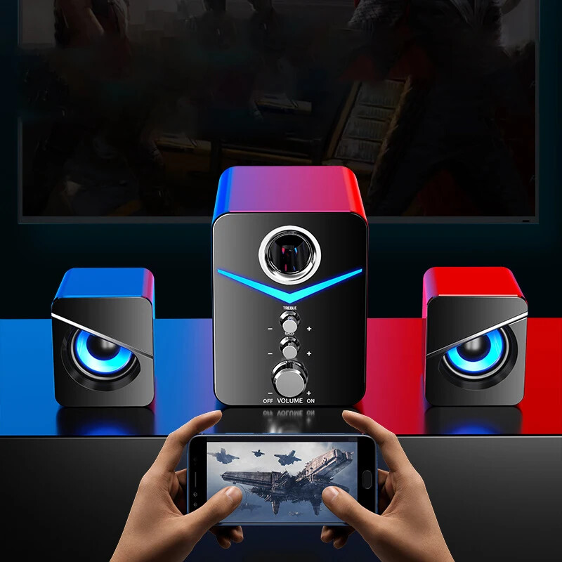 „Bluetooth“ garso namų kino teatro garsiakalbiai HIFI 3D stereo televizoriaus garso juosta Spalvinga LED šviesa, sunki žemieji dažniai AUX USB laidinis belaidis erdvinis garsas