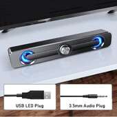 V-111 arvutikõlar USB juhtmega Võimas ribastereo bassikõlar, ruumiline helikast arvutile sülearvutile telefon tahvelarvutile MP3