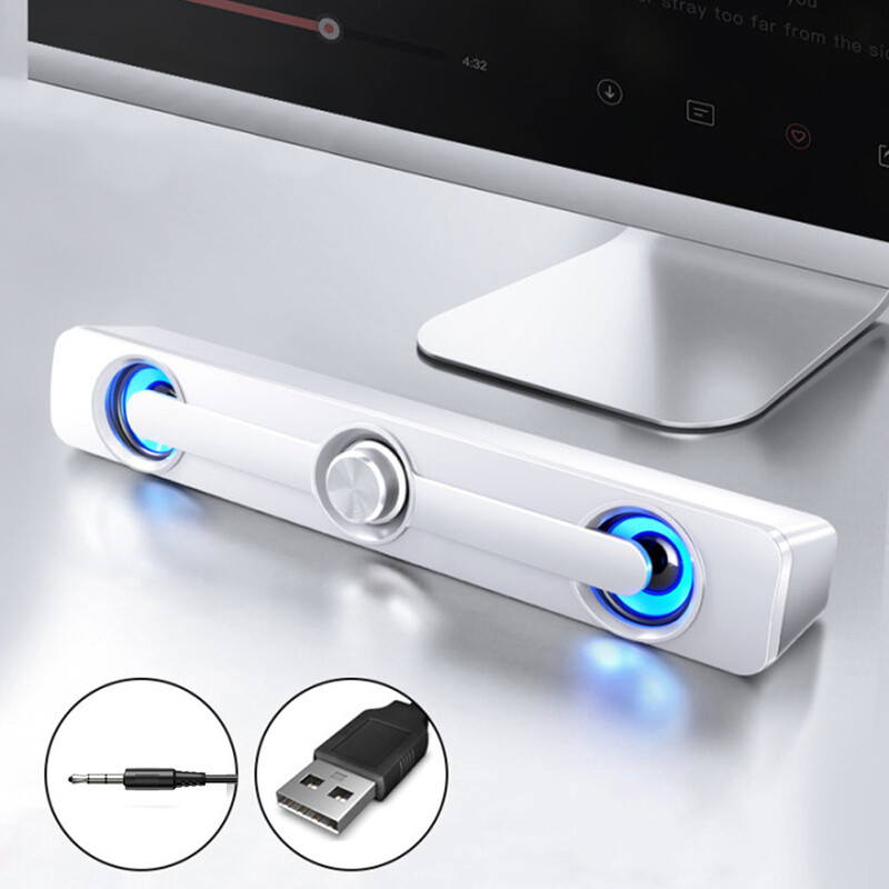 V-111 Kompiuterio garsiakalbis USB laidinis Galingas baras Stereo žemųjų dažnių garsiakalbis Žemųjų dažnių garsiakalbis erdvinio garso dėžutė asmeniniam kompiuteriui nešiojamasis telefonas planšetinis kompiuteris MP3