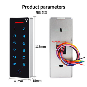 Tuya App Πληκτρολόγια ελέγχου πρόσβασης Wi-Fi 125khz 13,6Mhz RFID Keyfob Access Control Kit Wiegand 26 IP67 Waterproof 2000 User