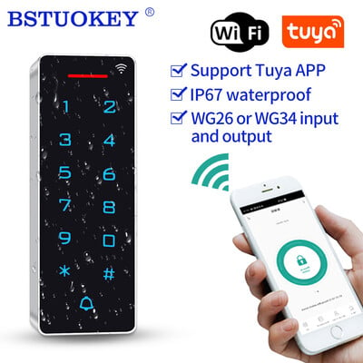 Tuya App Wifi Клавиатури за контрол на достъпа 125khz 13.6Mhz RFID Keyfob Комплект за контрол на достъпа Wiegand 26 IP67 Водоустойчив 2000 Потребител