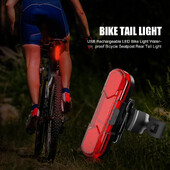 Drošības brīdinājuma velosipēda aizmugurējais lukturis USB uzlādējams LED velosipēda lukturis ūdensizturīgs velosipēda sēdekļa stabs riteņbraukšanas aizmugurējais lukturis