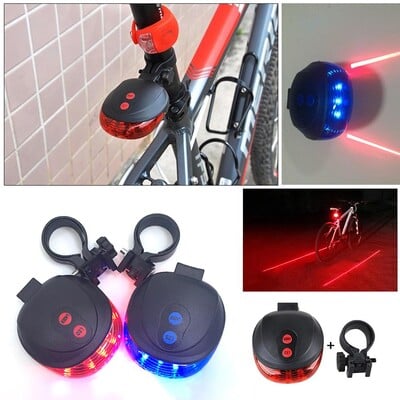 Lampă spate pentru bicicletă Lampă pentru bicicletă cu laser Spate Iluminare LED impermeabilă Avertisment de siguranță Flash pentru ciclism Lampă spate Mtb Accesorii pentru biciclete