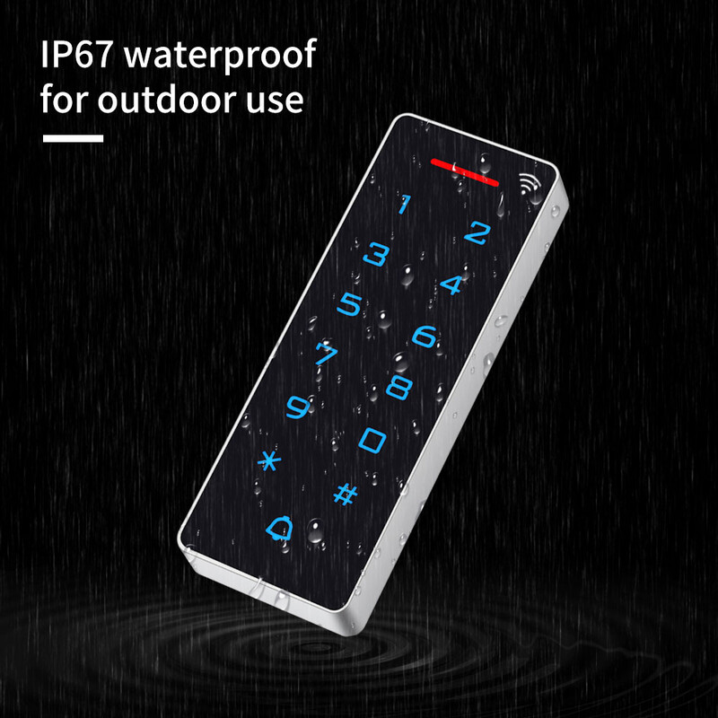 WIFI Tuya Smart App Kontrola pristupa vratima Digitalna tipkovnica RFID 125Khz IP67 Vodootporni čitač kartica s pozadinskim osvjetljenjem Wiegand ulaz