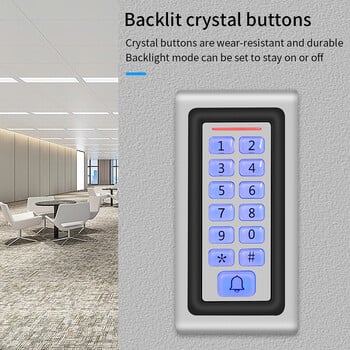 Πληκτρολόγιο συστήματος αυτόματης ανοίγματος πύλης 125 khz Έξοδος WG Αναγνώστης κάρτας εισόδου Rfid Access Control Μεταλλικό πληκτρολόγιο ελέγχου πρόσβασης